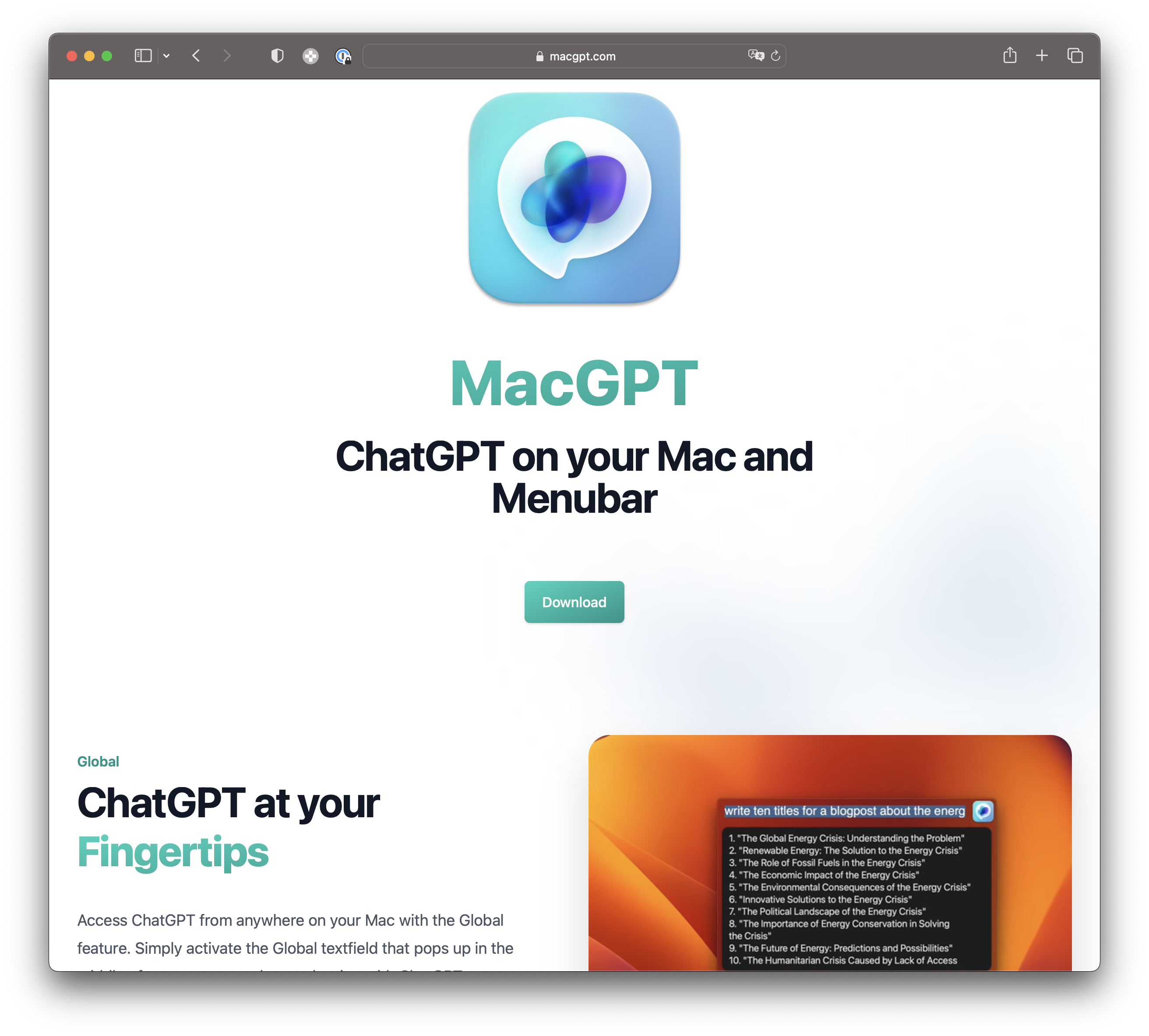 MacGPTのサイト